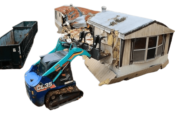 Mobile home demolition in Maryland